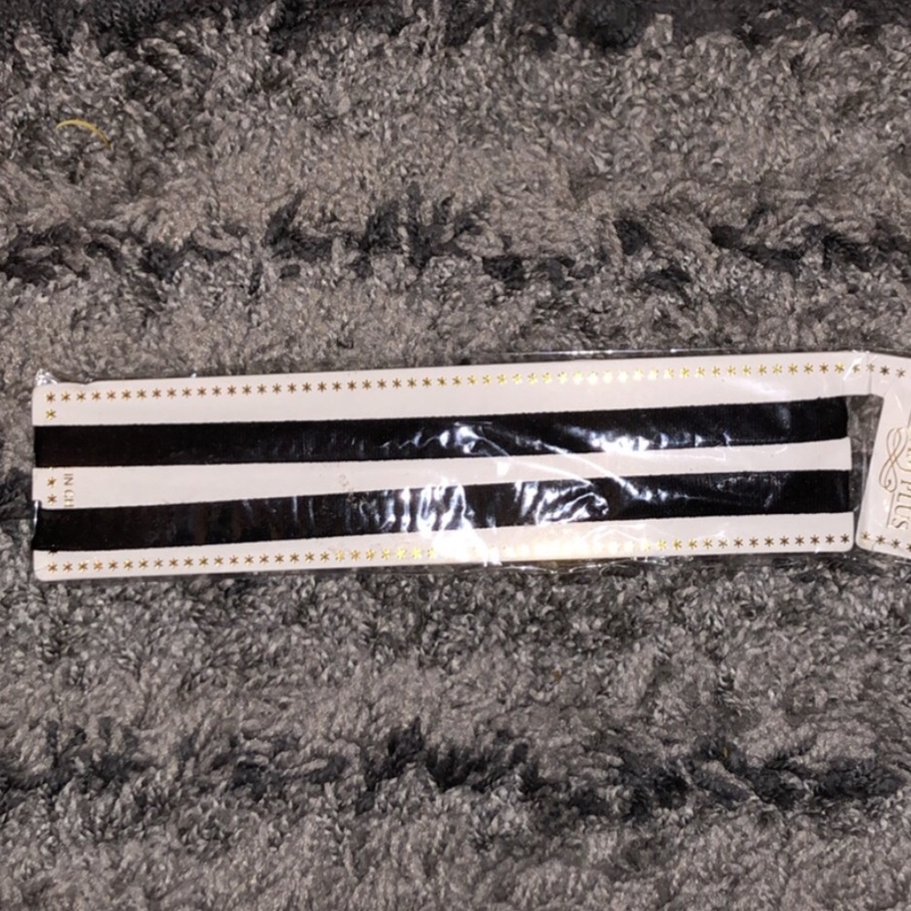 Plain black chokers